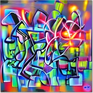 Neon Graffiti Posters and Art